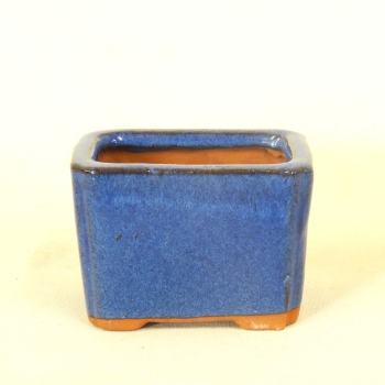 Eckige Bonsaischale 0-2/8cm, blau