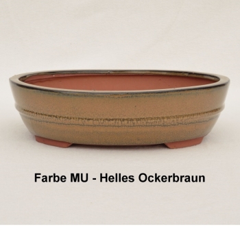 ovale Bonsaischale ocker