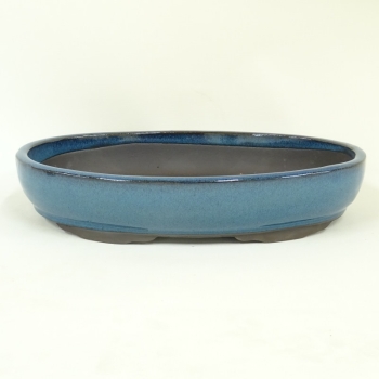 Ovale Bonsaischale BJ-6c / Breite: 42,5 cm blau