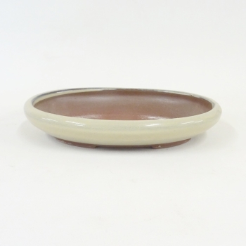 Ovale Bonsaischale Kor1a, Breite 25,5cm, champagner