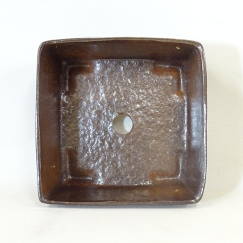 Quadratische Bonsaischale NGER7 /14cm, braun