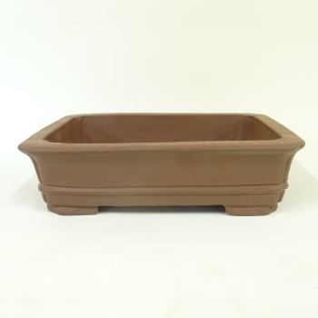 eckige Schale 22 cm braun