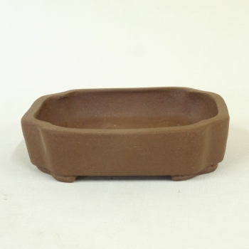 eckige Schale 12 cm braun