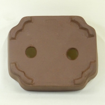 eckige Schale 12 cm braun