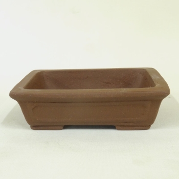 eckige Schale 12 cm braun