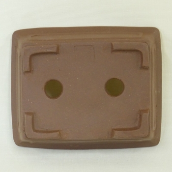 eckige Schale 12 cm braun