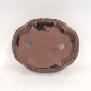 ovale Bonsaischale mit Motiv unten