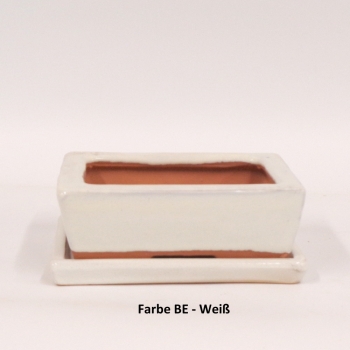 Preview: Bonsaischale mit Untersetzer, weiss