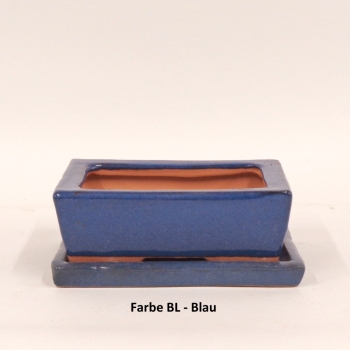 Bonsaischale mit Untersetzer, blau
