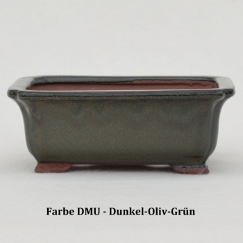 Rechteckige Bonsaischale G02a / Breite: 14 cm, oliv