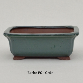 Rechteckige Bonsaischale G02d / Breite: 29 cm in grün