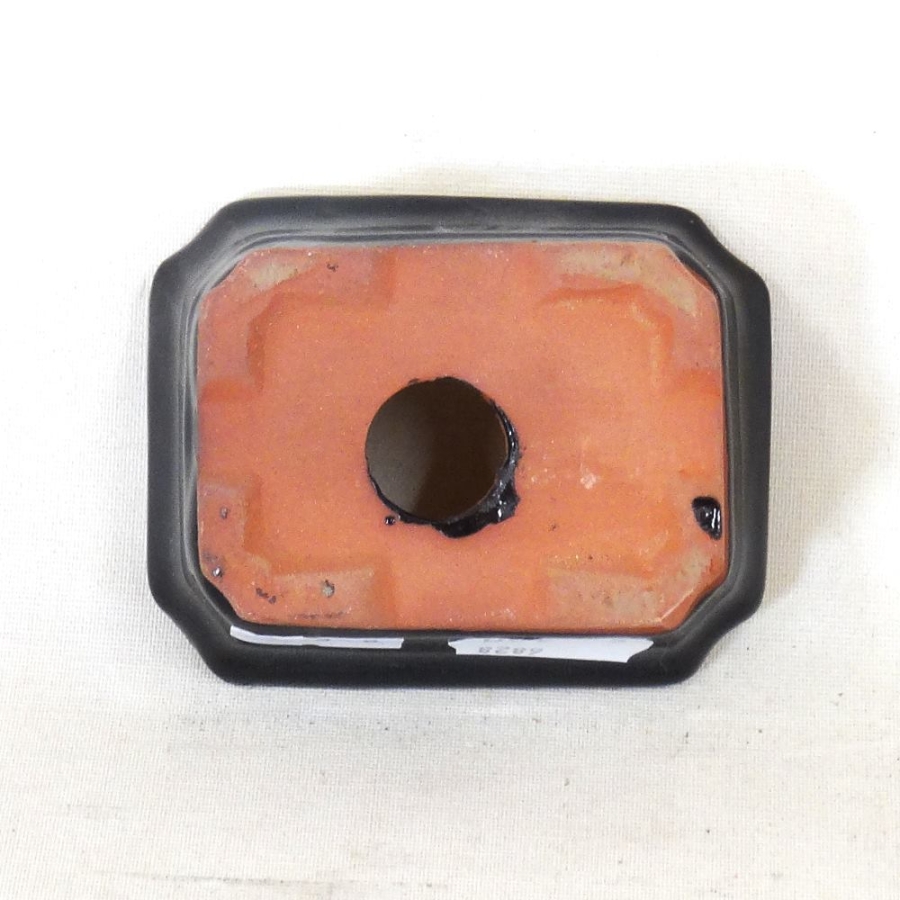 Eckige Bonsaischale 0-5/8,4cm, schwarz