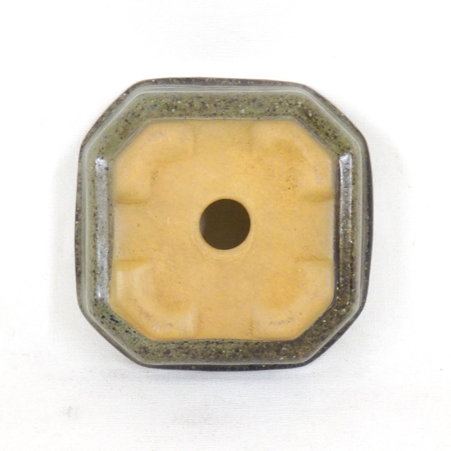 Quadrat. Bonsaischale 0.10/9,8cm, dunkelgrün