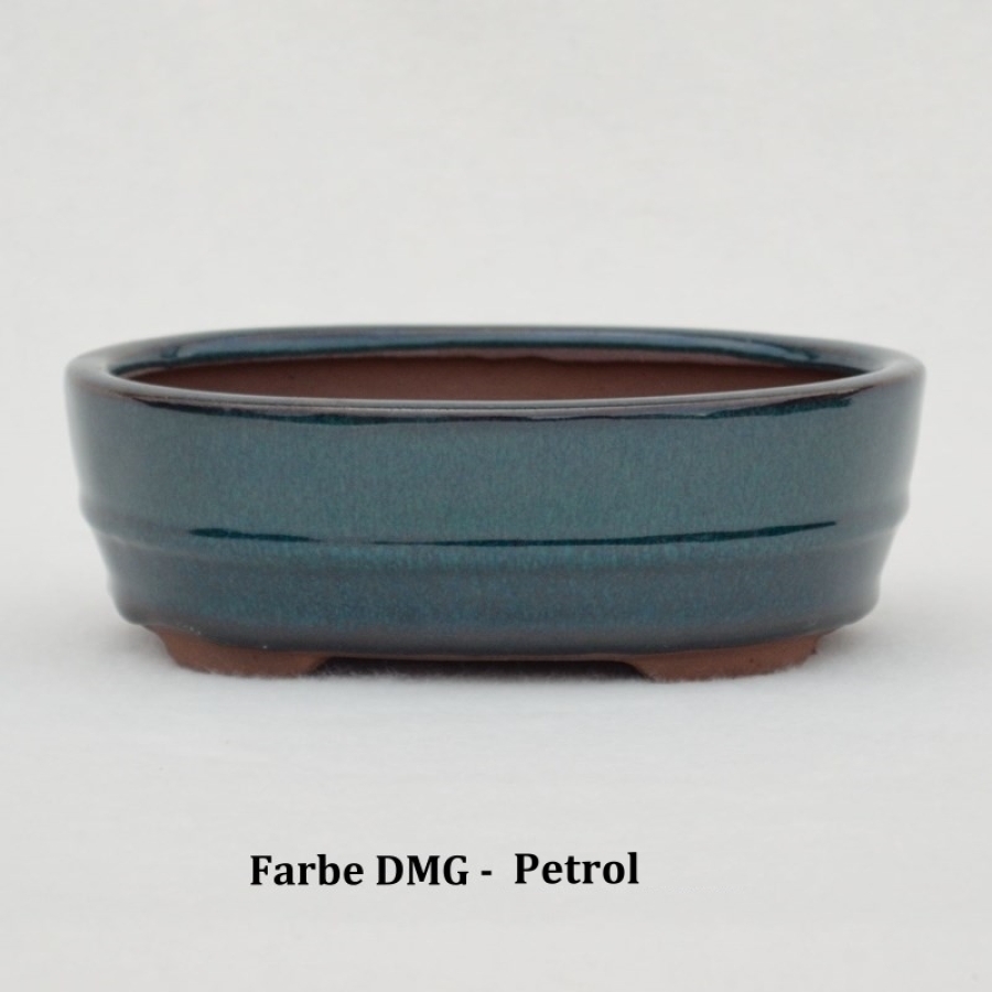 ovale Bonsaischale blau