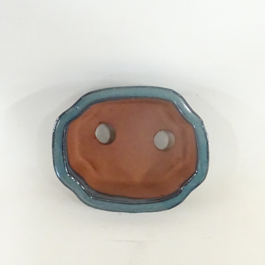 Ovale Bonsaischale blau