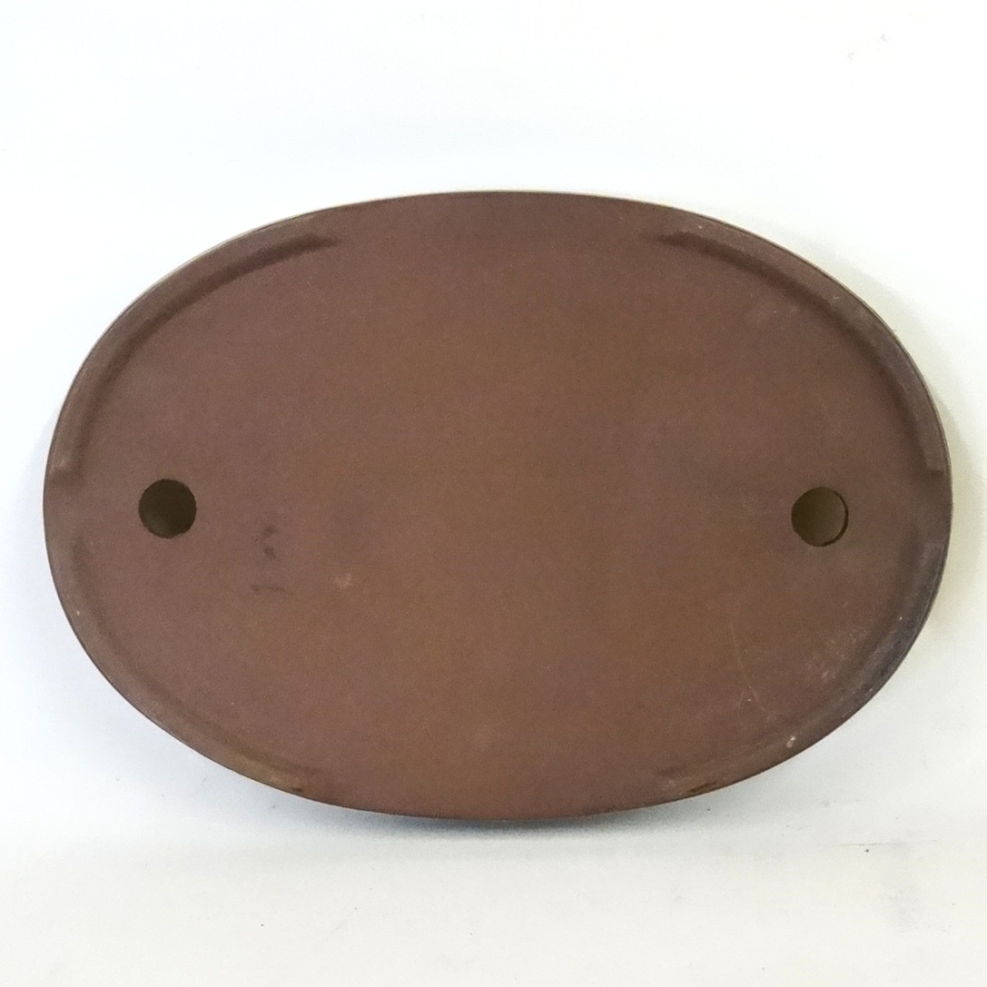 handgetoepferte Bonsaischale beige