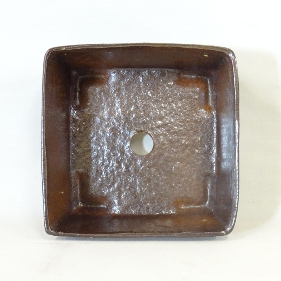 Quadratische Bonsaischale NGER7 /14cm, braun
