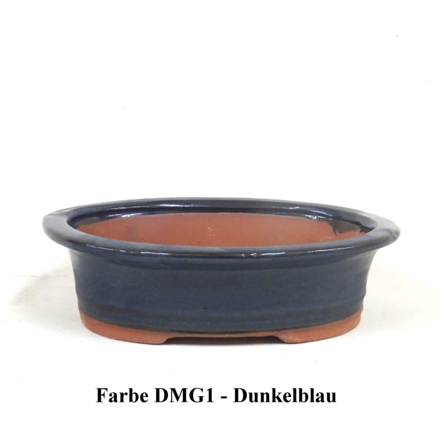 ovale Bonsaischale dunkelblau