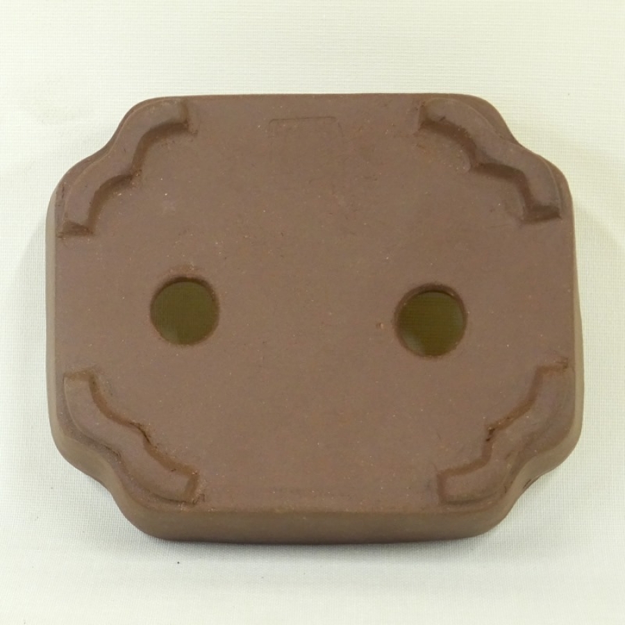 eckige Schale 12 cm braun