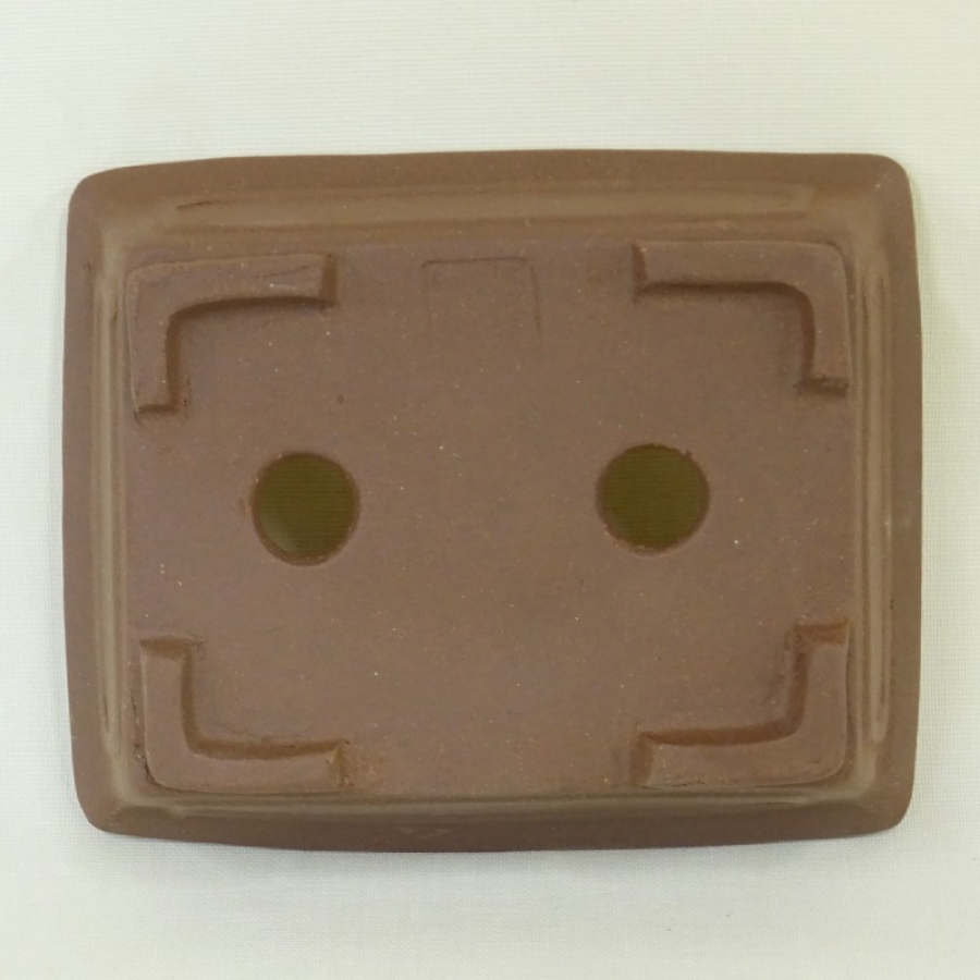 eckige Schale 12 cm braun
