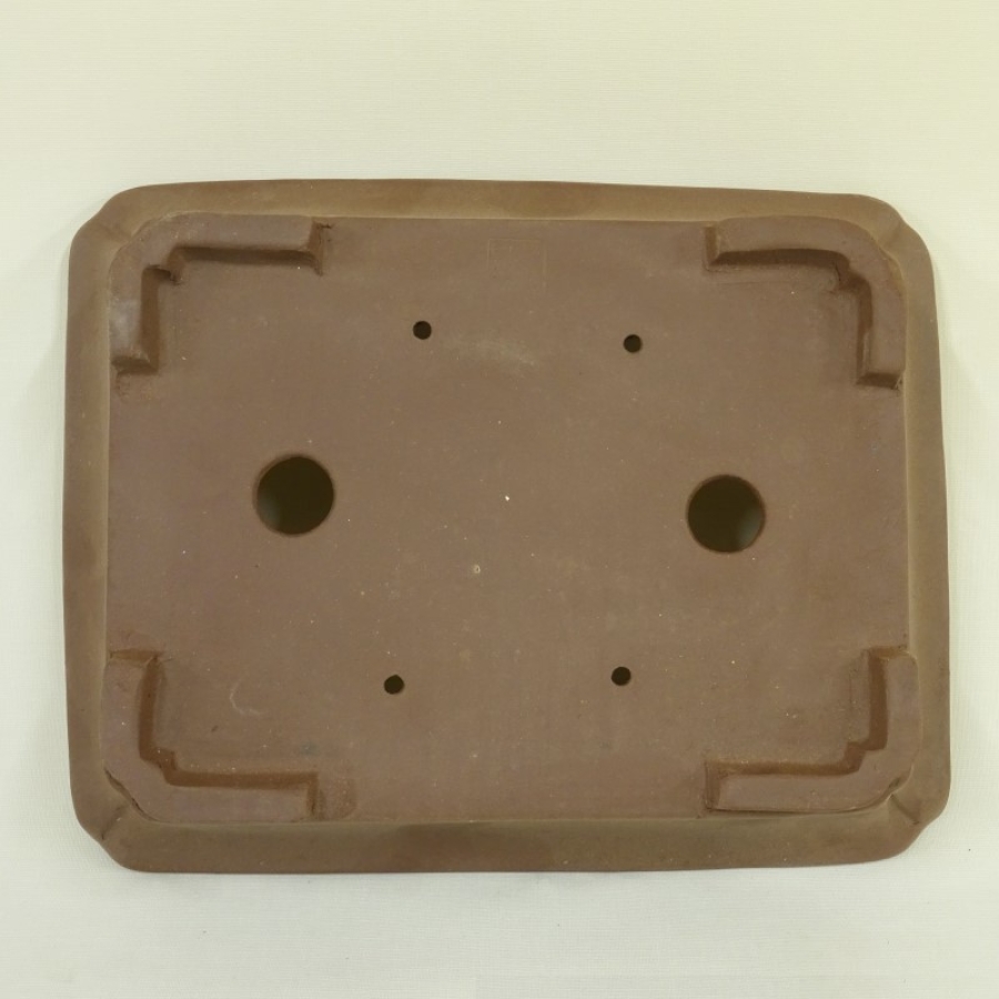 eckige Schale 31 cm braun