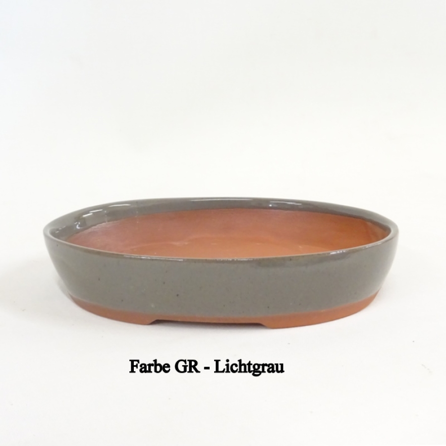 Bonsaischale oval grau
