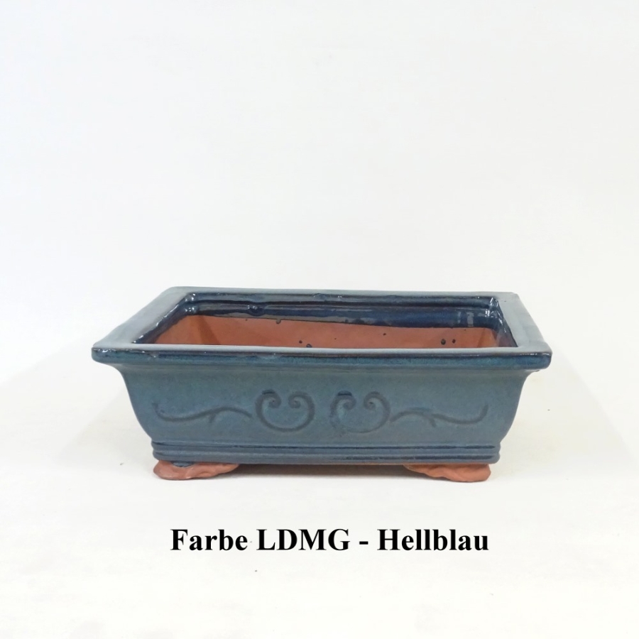 eckige Schale blau