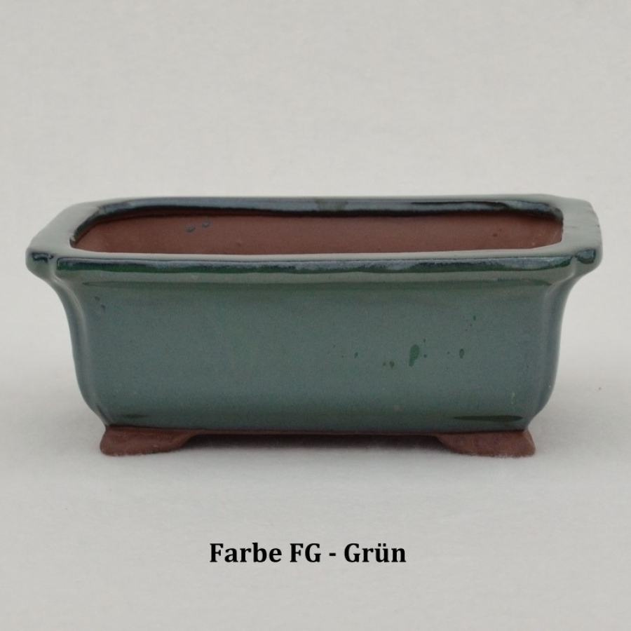 Rechteckige Bonsaischale G02d / Breite: 29 cm in grün